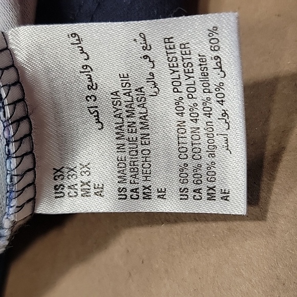 Karen Scott Size 3X Blue Floral Henley Style Long Sleeve Top, Gently Used Cond. - Picture 9 of 9